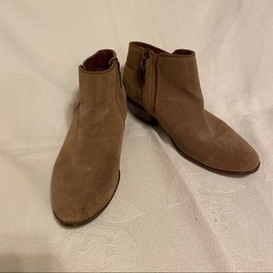 Tan Suede zip up Geronimo booties